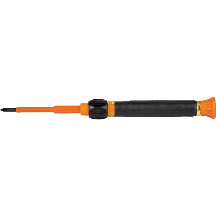 Klein Tools 32581INS Precision Screwdriver, 2-in-1 Insulated Screwdriver with No. 0 Phillips and 1/8-Inch Slotted Bits