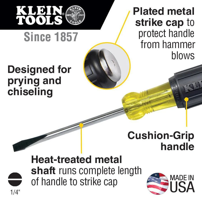 Klein Tools 602-4DD Demolition Driver with Keystone Tip and 4-Inch Shank, Made in USA, Made in USA