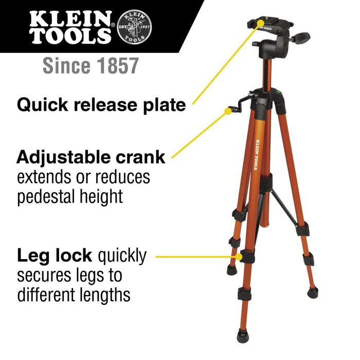 Klein Tools 69345 Tripod, Flexible Tripod with Mount, Lightweight Aluminum, Compatible with Klein Tools Laser Levels and other Products