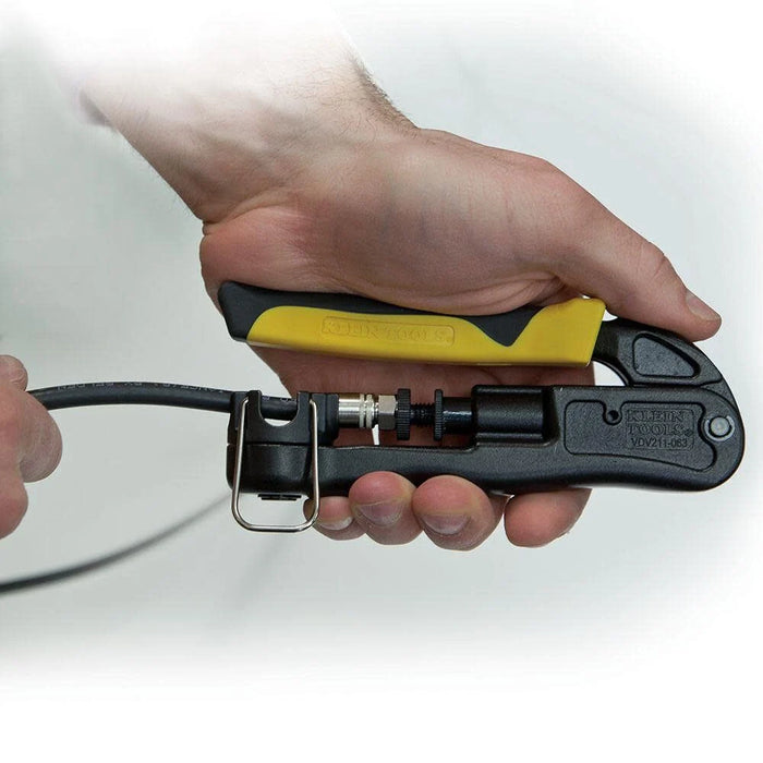 Klein Tools VDV211-063 Compression Crimper, Wire Crimper and Coaxial Crimper for Indoor and Outdoor Cabling