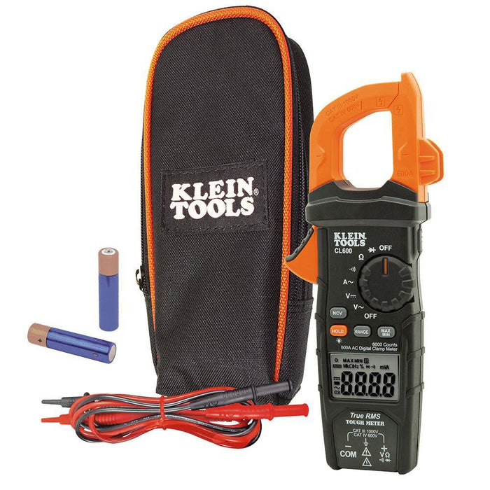 Klein Tools CL600 Electrical Tester, Digital Clamp Meter has Auto Range TRMS, Measures AC Current, AC/DC Volts, Resistance, NCVT, More, 1000V