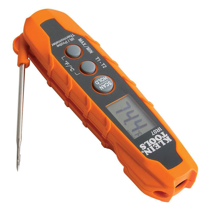 Klein Tools IR07 Dual Infrared (IR) and Probe Pocket Size LCD Digital Thermometer