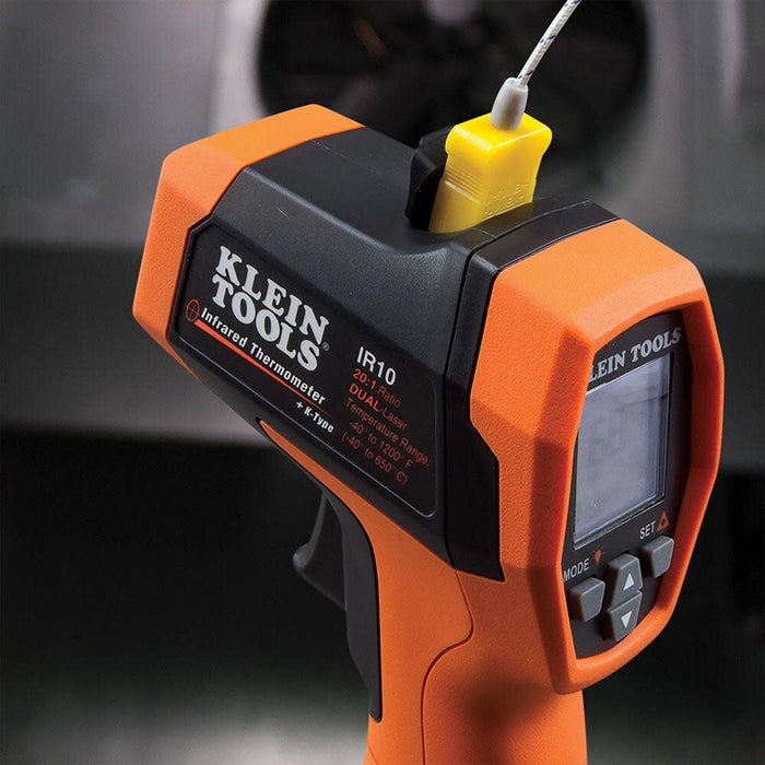 Klein Tools IR10 Infrared Thermometer, Digital Thermometer Gun with Dual Targeting Laser, 20:1