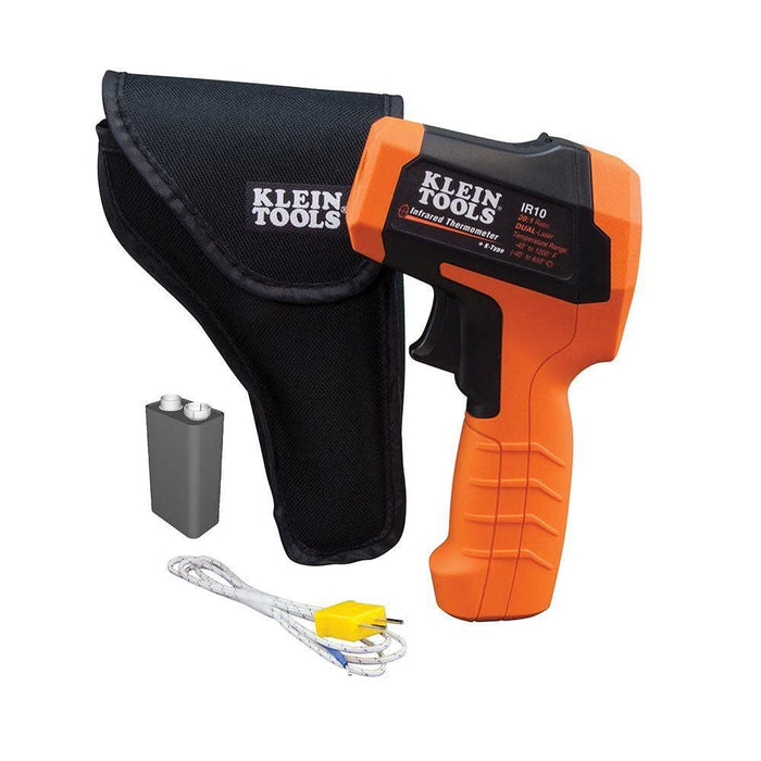 Klein Tools IR10 Infrared Thermometer, Digital Thermometer Gun with Dual Targeting Laser, 20:1