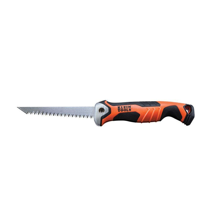 Klein Tools 31737 Folding Jab Saw / Drywall Saw, Hand Saw with Lockback at 180 and 125 Degrees and Tether Hole