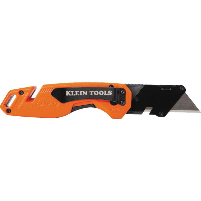 Klein Tools 44303 FLICKBLADE Folding Utility Knife with Blade Storage, Utility Knife with 5 Blades, Compact with Side Release Button and Dual Locking Positions