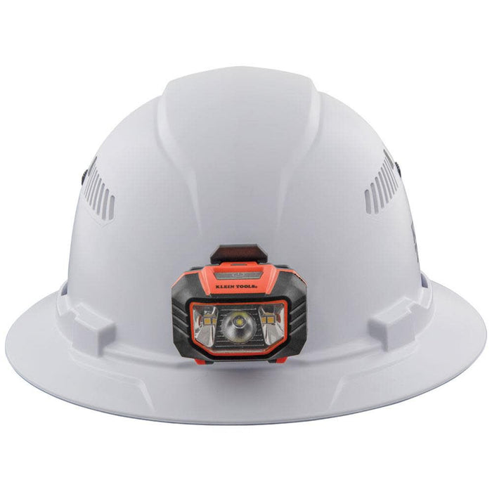 Klein Tools 60407 Hard Hat, Light, Vented Full Brim Style, Padded, Self-Wicking Odor-Resistant Sweatband, White