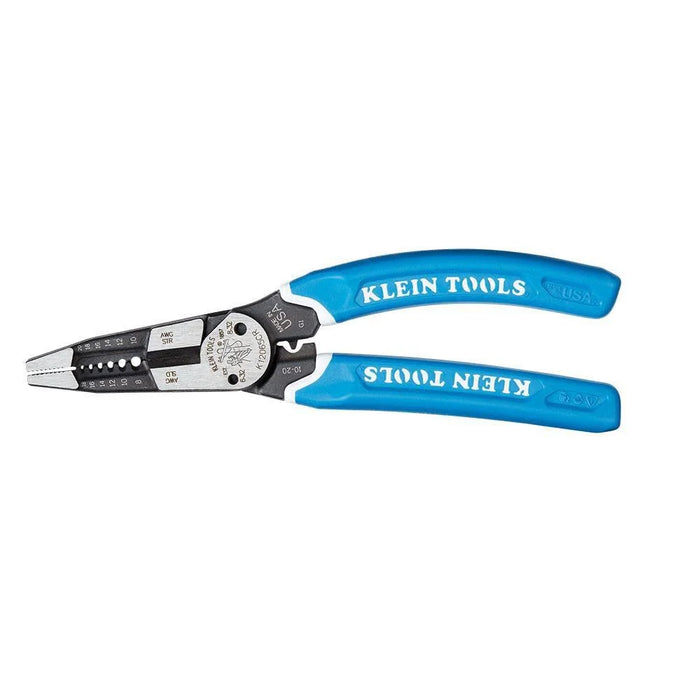 Klein Tools K12065CR Wire Stripper / Cutter / Crimper Tool for Cutting, Stripping, Crimping, Twisting (8-18 AWG solid, 10-20 AWG stranded)