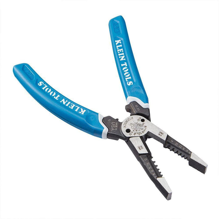 Klein Tools K12065CR Wire Stripper / Cutter / Crimper Tool for Cutting, Stripping, Crimping, Twisting (8-18 AWG solid, 10-20 AWG stranded)