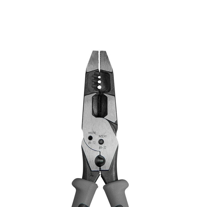 Klein Tools J215-8CR Multitool Pliers, Hybrid Multi Purpose Tool / Crimper, Wire Stripper, Bolt Shearing, Wire Grabbing, Twisting, Looping