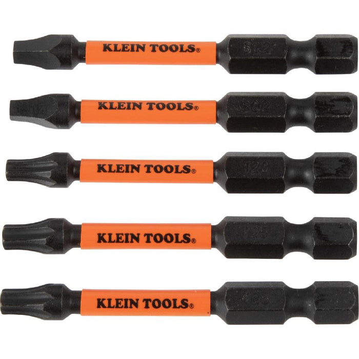 Klein Tools 33801 Impact Driver Bit Set with Magnetic Nut Drivers, ProFlex S2 Steel Phillips, Slotted, Square, TORX Bits with Case, MODBox Compatible, 40-Piece