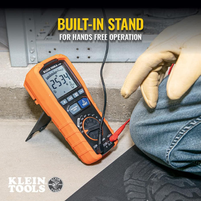 Klein Tools ET600 Multimeter, Megohmmeter Insulation Tester, 4000 Ohms Resistance, 125V/250V/500V/1000V, Auto-Ranging TRMS Multimeter