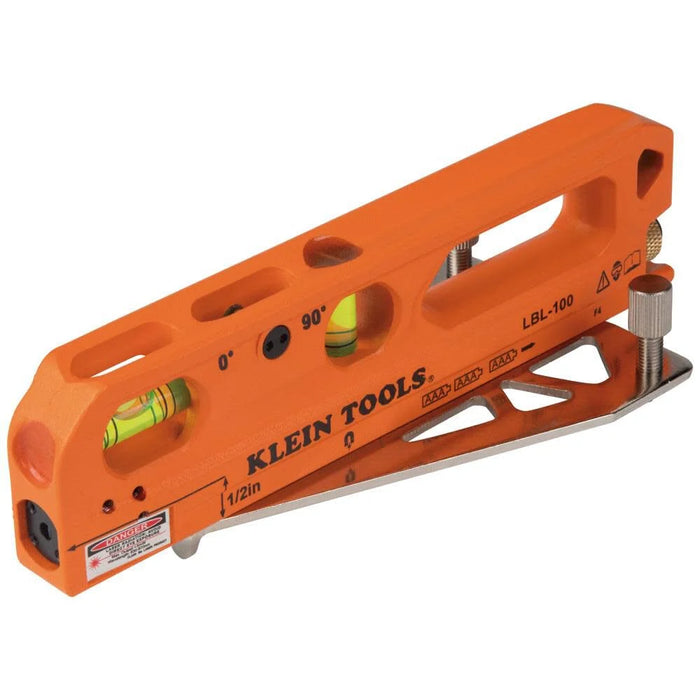 Klein Tools LBL100 Laser Level with Level Bubble Vials, Magnetic, 3-Vial with Leveling Base (Discontinued)