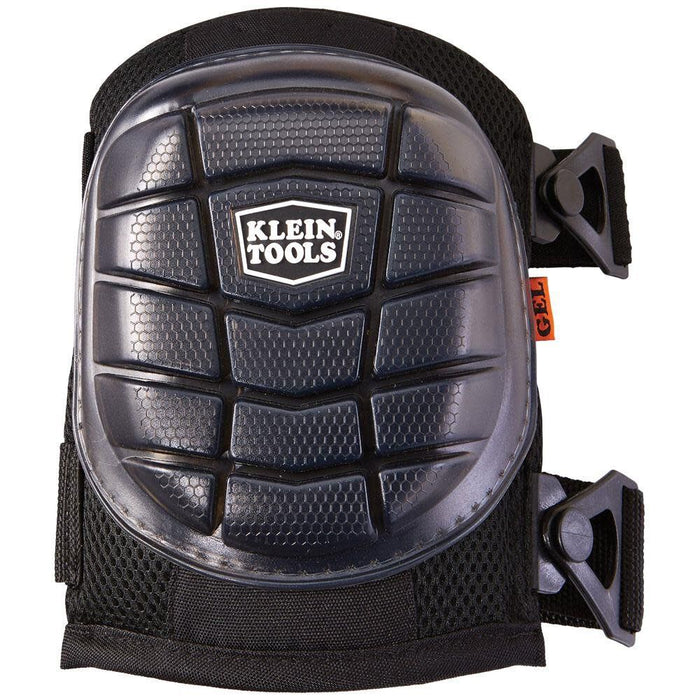 Klein Tools 60184 Knee Pads, Lightweight Gel Knee Pads with Slip Resistant Rubber Caps and Adjustable Straps, Great for Construction, Black