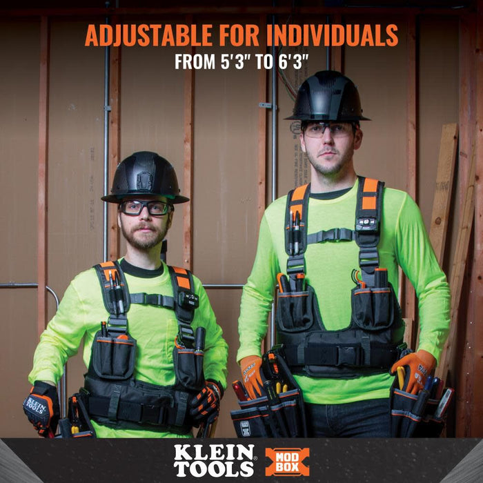 Klein Tools 55828MB MODBox Tool Vest, Fully Adjustable, Padded Comfort Support, Tool Belt Work Vest for Electricians, Carpenters, Construction