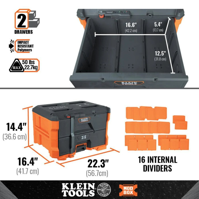 Klein Tools MODbox Two Drawer Toolbox 54822MB