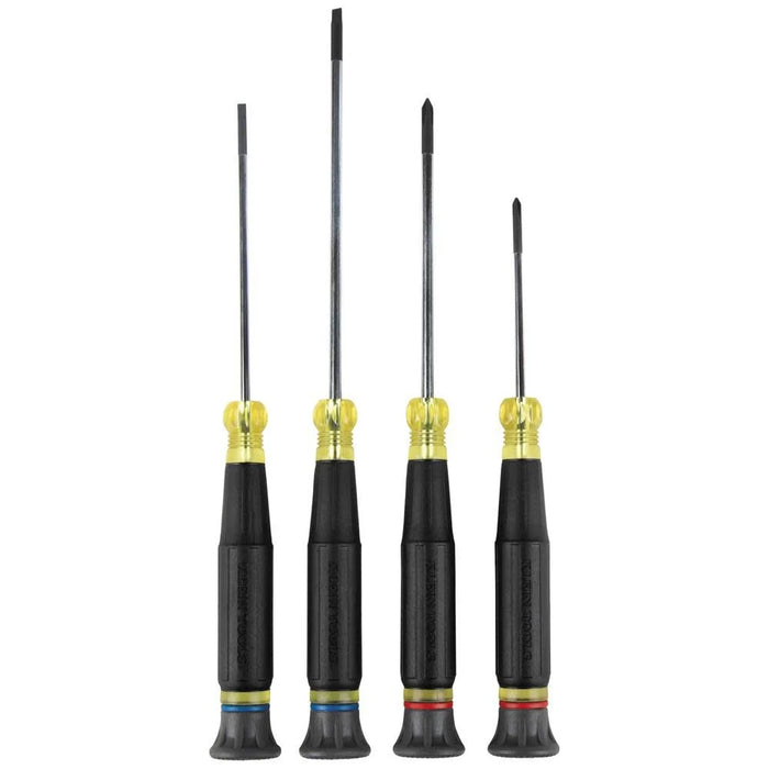 Klein Tools 85615 Mini Precision Screwdriver Set, 4-Piece Phillips and Slotted Set, Ideal for Electronics, Small Appliances, Terminal Blocks