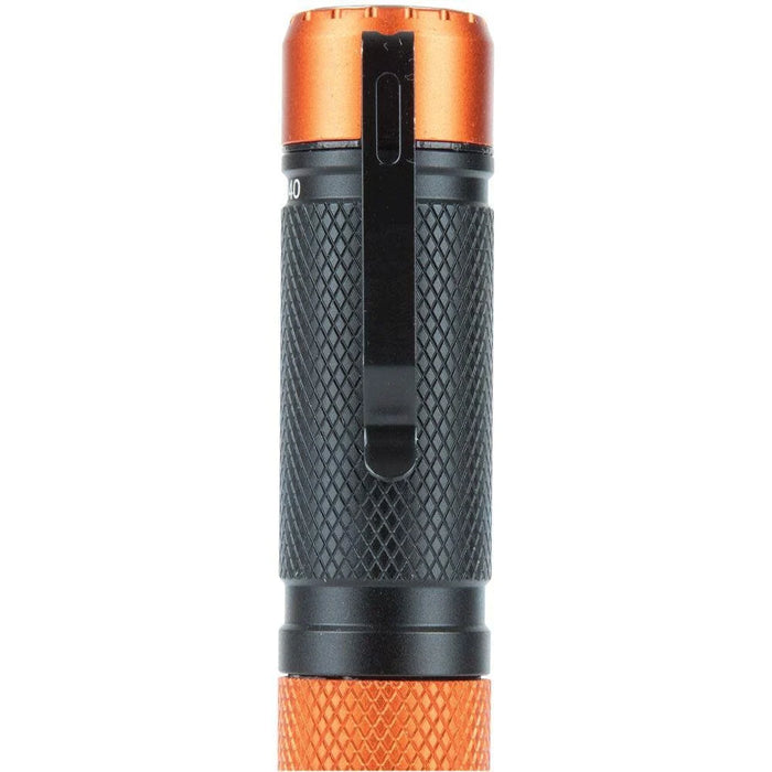 Klein Tools 56040 Magnetic LED Flashlight, 350 Lumen Rechargeable Flashlight, Twist Focus, Laser Pointer, Hands-Free, USB Charging Cable, for Work and Outdoor