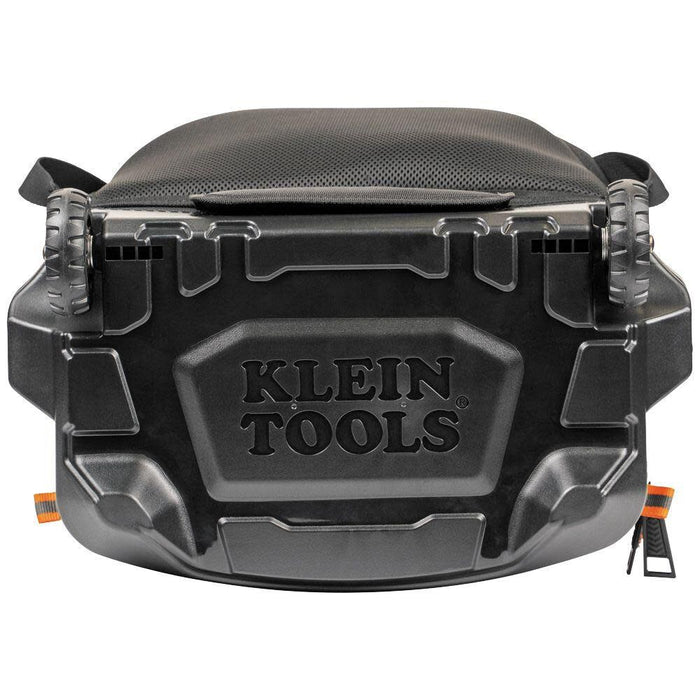 Klein Tools 55604 Rolling Tool Backpack, Tool Bag with 28 Pockets, Heavy Duty Retractable Handle, Large Tool Storage Interior, 3-Inch Wheels