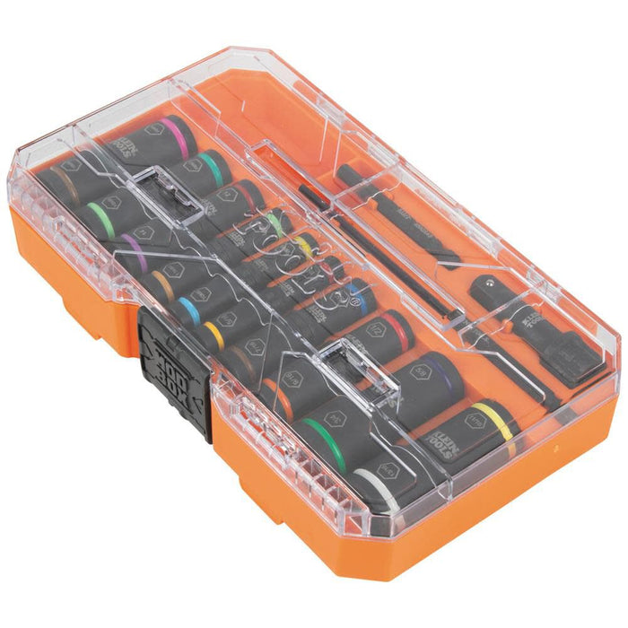 Klein Tools 65239 20-Piece Flip Socket Set with Klein Tools 32787 64-Piece Micro Ratchet Precision Driver Set