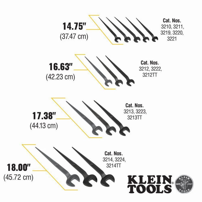 Klein Tools 3212 Spud Wrench 3/4-Inch Bolt for Heavy Nut, Made in USA