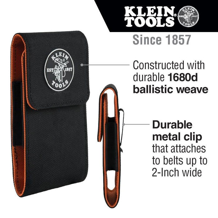 Klein Tools 55461 Phone Holder, Large, Fits iPhone, Google, LG, Samsung Phones, With Magnetic Closure and Belt Clip