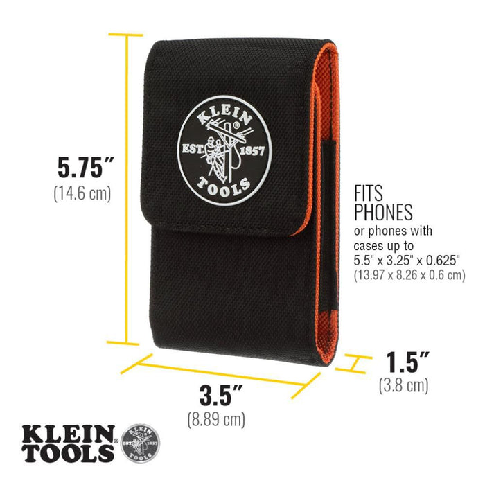 Klein Tools 55461 Phone Holder, Large, Fits iPhone, Google, LG, Samsung Phones, With Magnetic Closure and Belt Clip