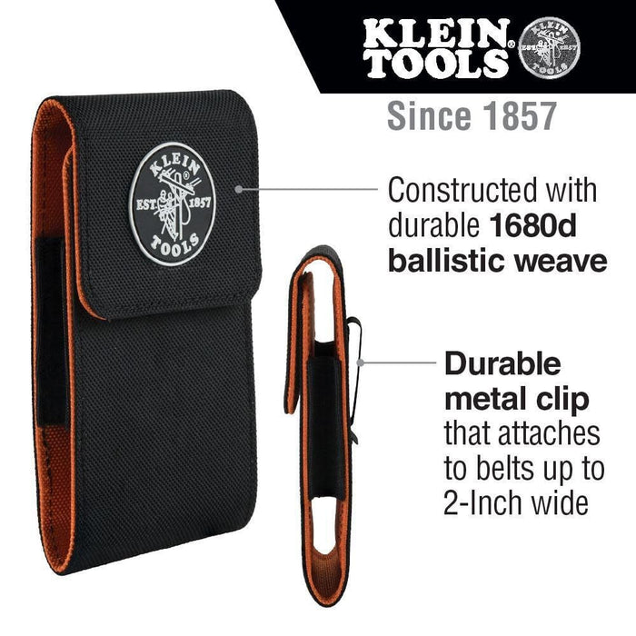 Klein Tools 55468 Phone Holder, X-Large, Fits iPhone, Google, LG, Samsung Phones, With Magnetic Closure and Belt Clip