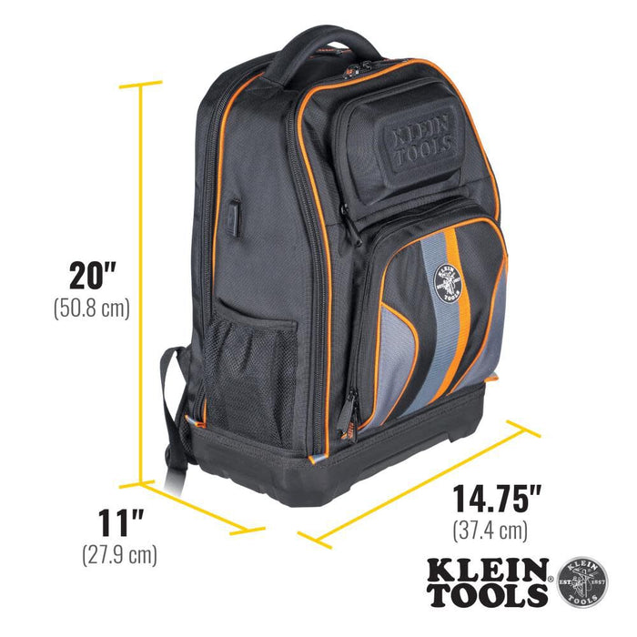 Klein Tools Backpack, Black/Orange