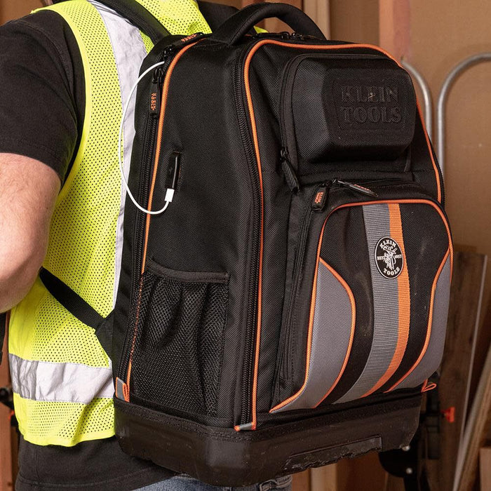 Klein Tools Backpack, Black/Orange