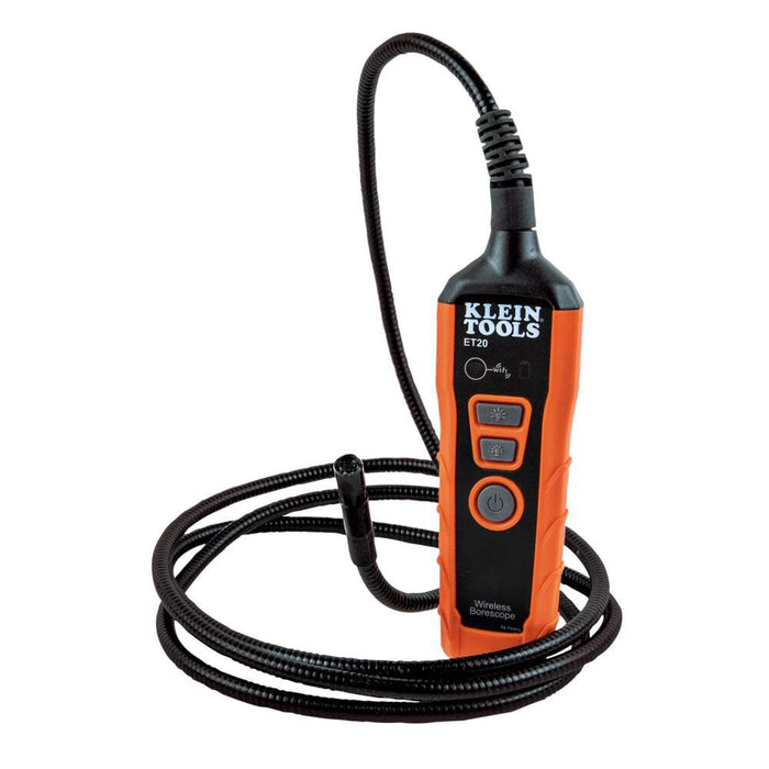 Klein Tools ET20 Wi-Fi Borescope Inspection Camera with Rechargeable Lithium-Ion Battery and On-Board LED Lights