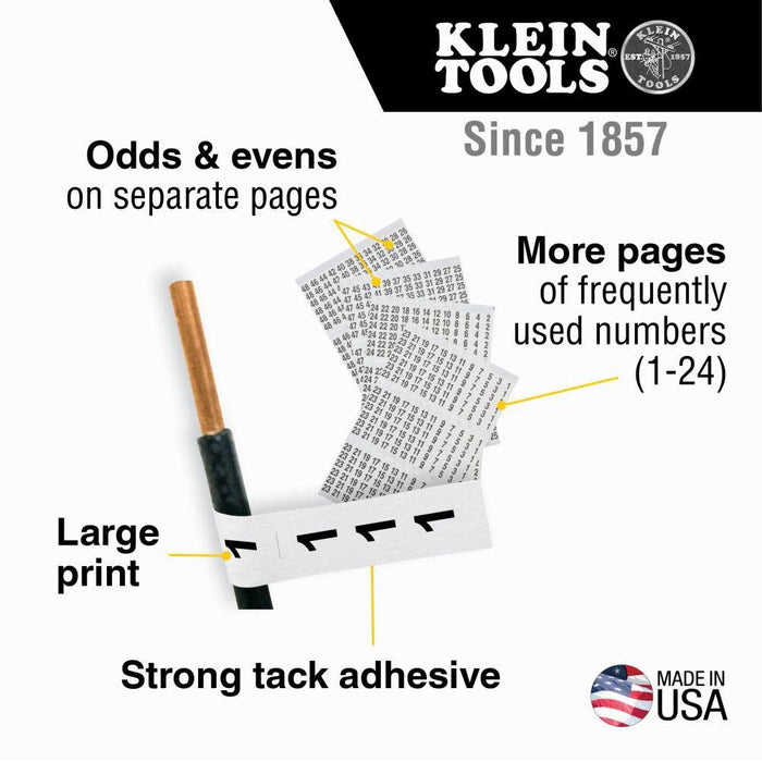 Klein Tools 56250 Wire Marker Book, 1-48