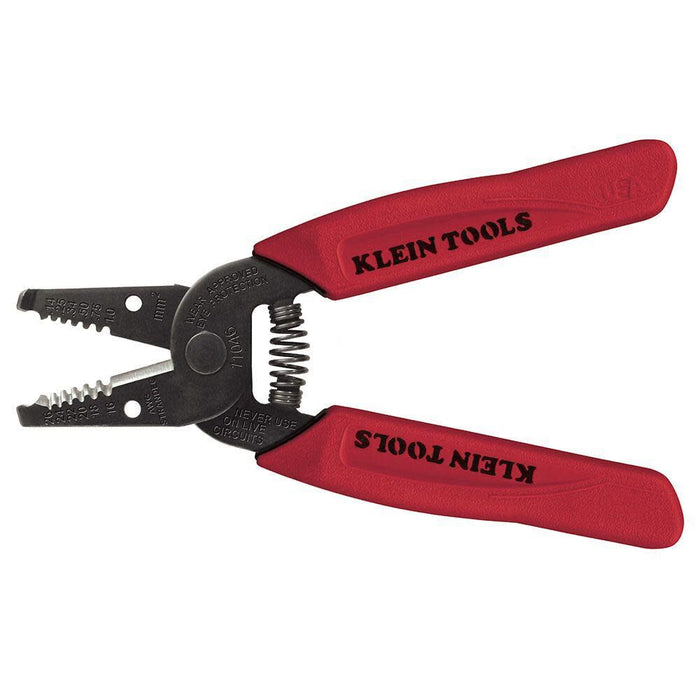 Klein Tools 11046 Wire Stripper, Wire Cutter for 16-26 AWG Stranded wire, Compact Nose with Precision-ground Stripping Holes, Made in USA