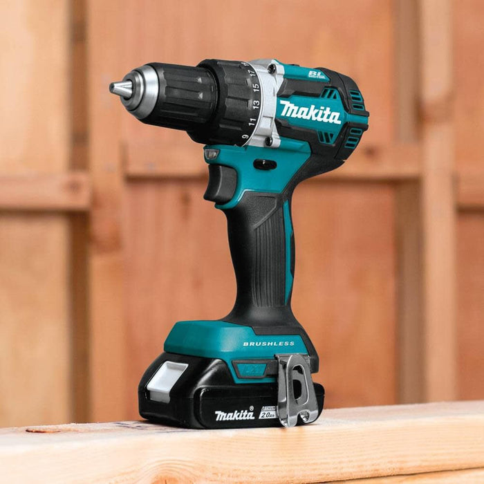 Makita 18V LXT Lithium‑Ion Compact Brushless Cordless 1/2" Driver‑Drill Kit (2.0Ah)