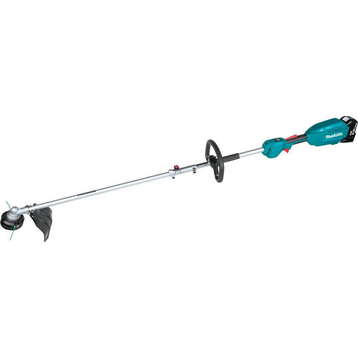 Makita (XUX02SM1X3) 18V LXT Lithium-Ion Brushless Cordless Couple Shaft Power Head Kit w/ 13" String Trimmer & Blower Attachments (4.0Ah)