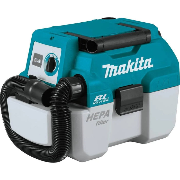 Makita 18V LXT Lithium-Ion Brushless Cordless 2 Gallon HEPA Filter Portable Wet/Dry Dust Extractor/Vacuum (Bare Tool)