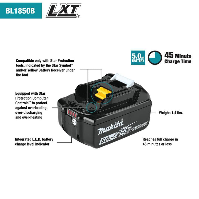 Makita 18V LXT Lithium-Ion Battery and Charger Starter Pack (5Ah)