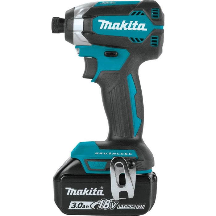 Makita 18V LXT (XDT131X2) Lithium-Ion Brushless Cordless Impact Driver 3 Ah Kit with L.E.D Flashlight and 2 Batteries