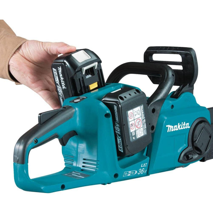 Makita 36V (18V X2) LXT Brushless 14" Chain Saw Kit with 4 Batteries