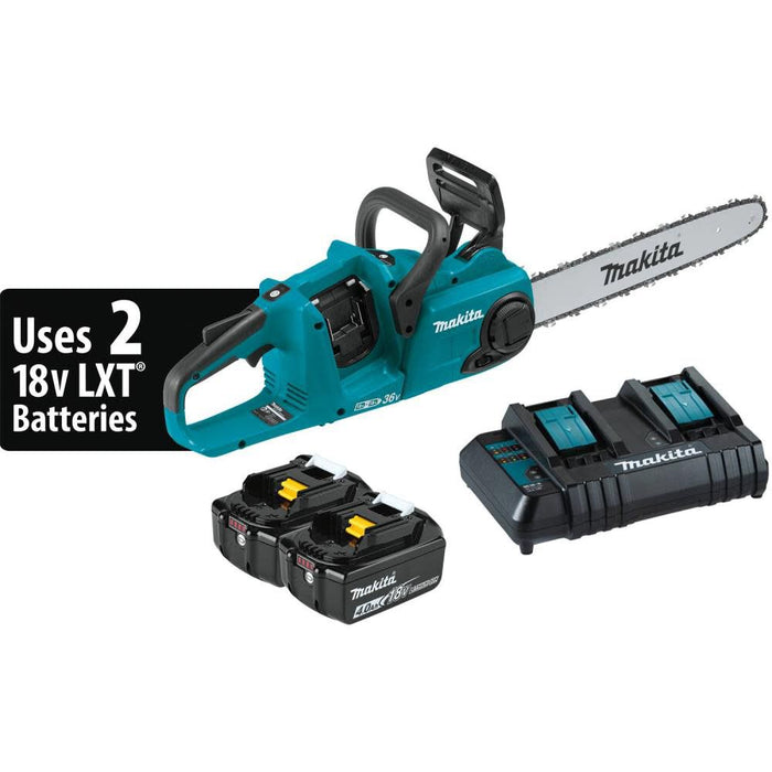 Makita 36V (18V X2) LXT Chainsaw 16 inch Kit Brushless