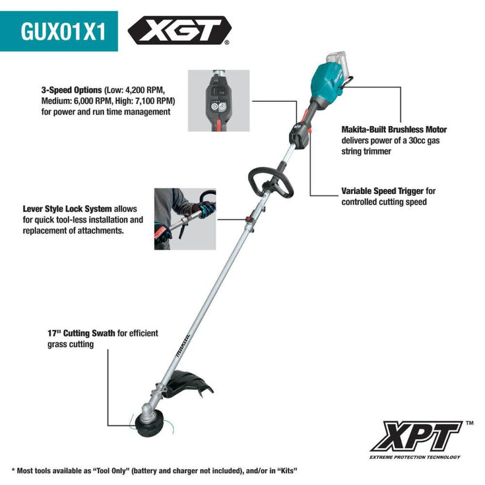 Makita 40V Max XGT️ 17" Couple Shaft Power Head Kit