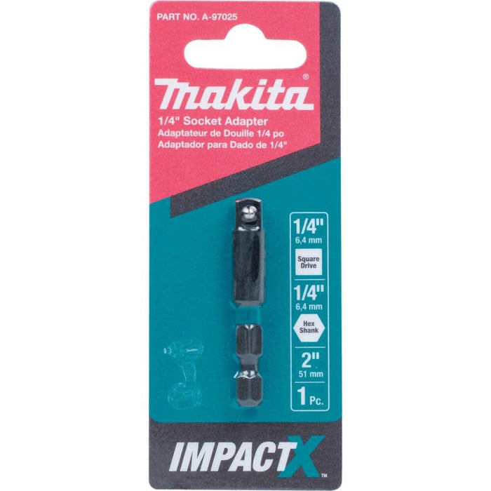 Makita Impact X 1/4″ x 2″ Socket Adapter