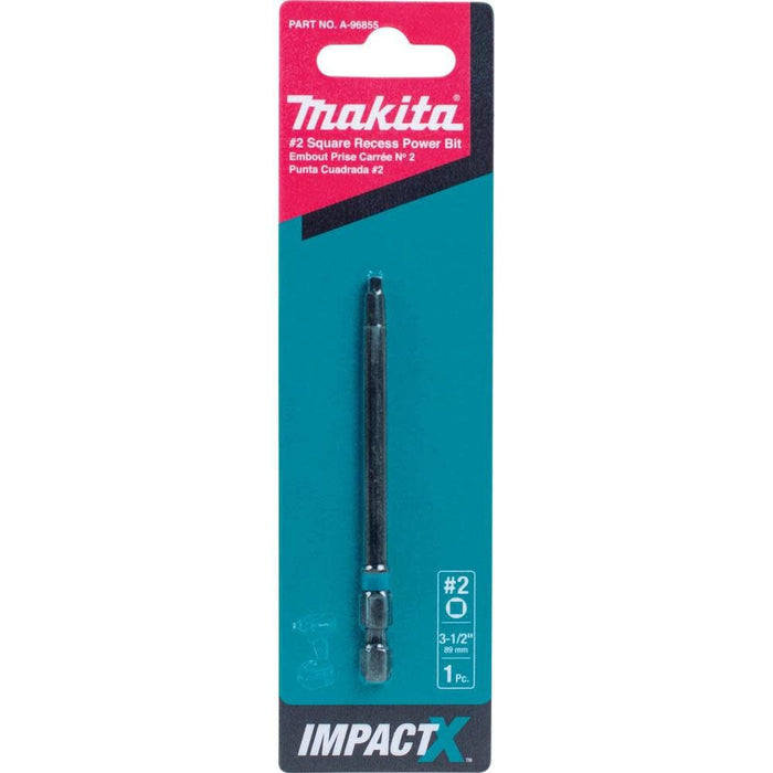 Makita ImpactX #2 Square Recess 3‑1/2″ Power Bit