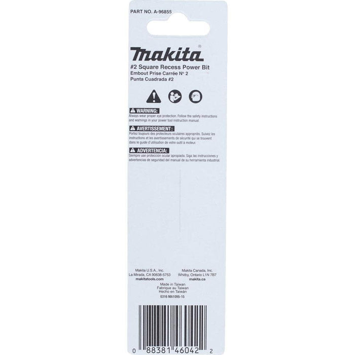 Makita ImpactX #2 Square Recess 3‑1/2″ Power Bit