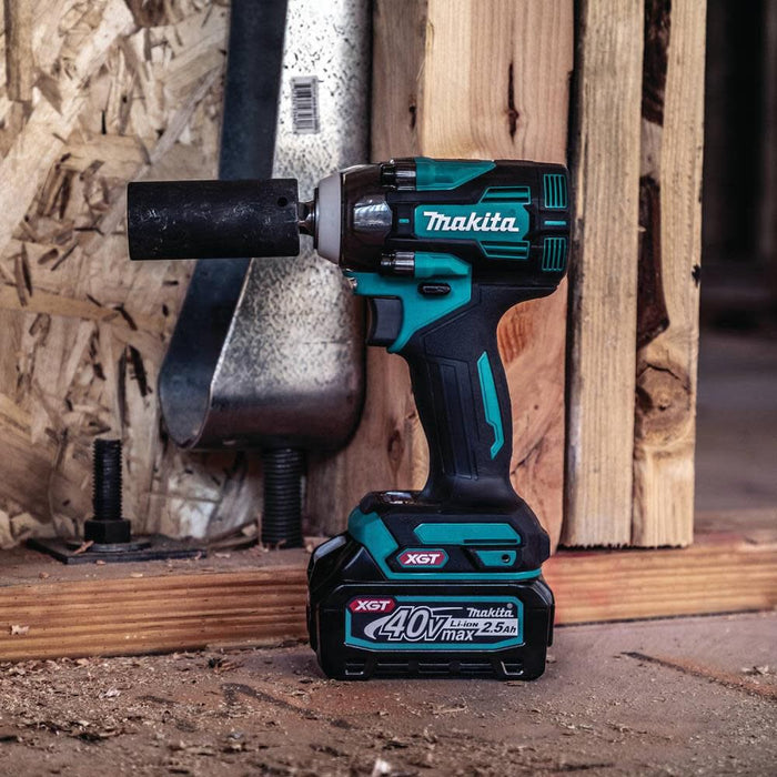 Makita 40V MAX XGT Brushless Cordless 4-Speed 1/2 In. Sq. Drive Impact Wrench Kit w/ Friction Ring Anvil (2.5Ah)