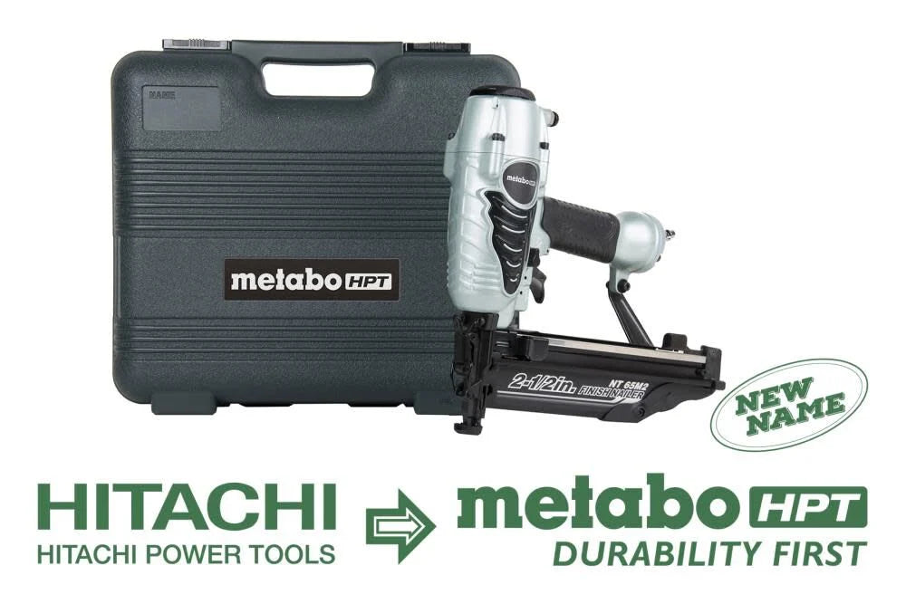 Metabo HPT Finish Nailer | 16 Gauge Finish Nails - 1-Inch up to 2-1/2-Inch | Integrated Air Duster | 5-Year Warranty | NT65M2S