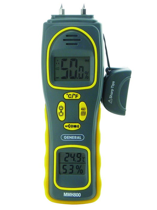 General Tools Pin/Pinless Moisture Meter w/Temp and Humidity