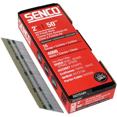 Senco 2 In. Box of 4000 15-Gauge Finish Nail Pack