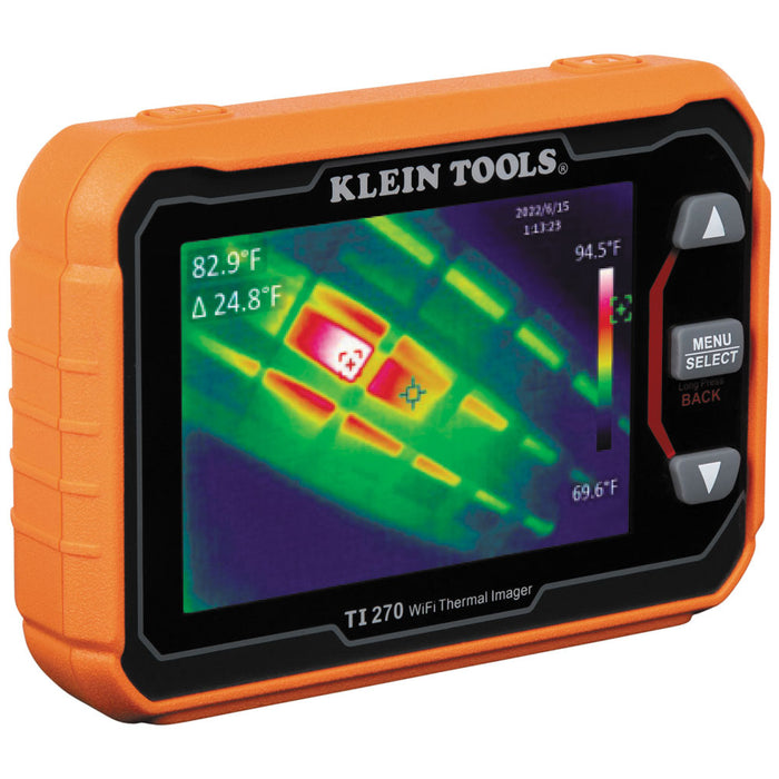 Klein Tools TI270 Rechargeable Thermal Imaging Camera, Over 10000 Pixels, Wi-Fi Data Transfer, 3 Palettes, High / Low Temperature Points