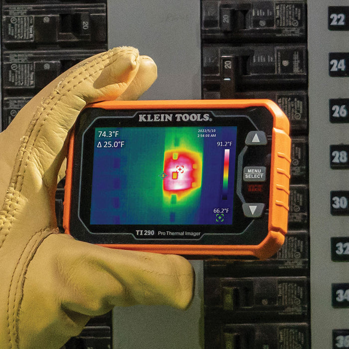 Klein Tools TI290 Rechargeable PRO Thermal Imaging Camera, Over 49000 Pixels, Wi-Fi Data Transfer, 3 Palettes, High / Low Temperature Points